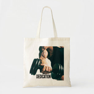 Tote Bag Dédication Motivation Muscles d'entraînement
