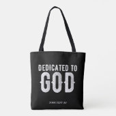 TOTE BAG DÉDIÉ À DIEU COOL PERSONNALISABLE TEXTE BLANC (Dos)