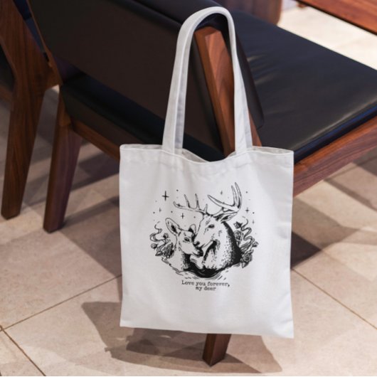 Tote Bag Deer Couple