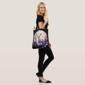 Tote Bag Deer Floral Art Faune Poster de animal F (Sur le modèle)