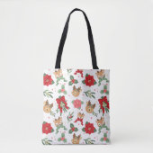 Tote Bag Deer Happy Tan Motif Plante (Devant)