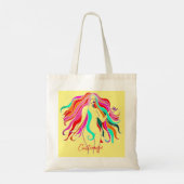 Tote Bag Déesse aux cheveux longs multicolores Thunder_Cove (Dos)