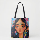 Tote Bag Déesse florale enchantée (Devant)