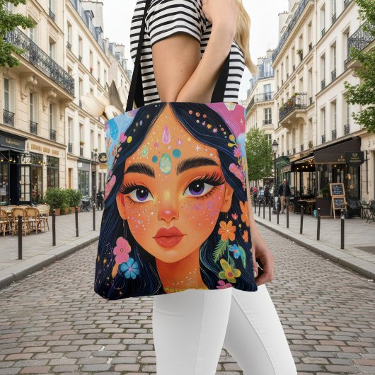 Tote Bag Déesse florale enchantée