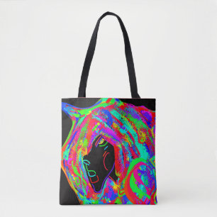 Tote Bag Déesse gothique avec une coiffe à cornes