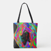 Tote Bag Déesse gothique avec une coiffe à cornes (Dos)