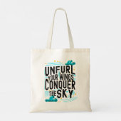 Tote Bag Défendez vos ailes conquérir le ciel Moderne Typo (Dos)