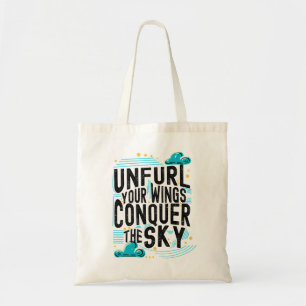 Tote Bag Défendez vos ailes conquérir le ciel Moderne Typo 