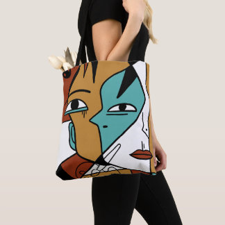 Tote Bag Défi artistique de 60 jours d'art abstrait cubisme