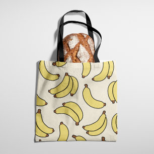 Tote Bag Défilé de bananes jaune beurre