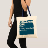 Tote Bag Définition canadienne de la fille Pays du pavillon (Devant (produit))