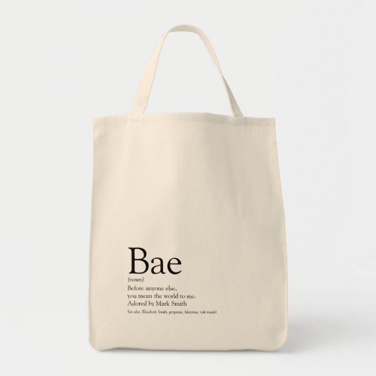 Tote Bag Définition de Bae Petite amie Épouse (Devant)