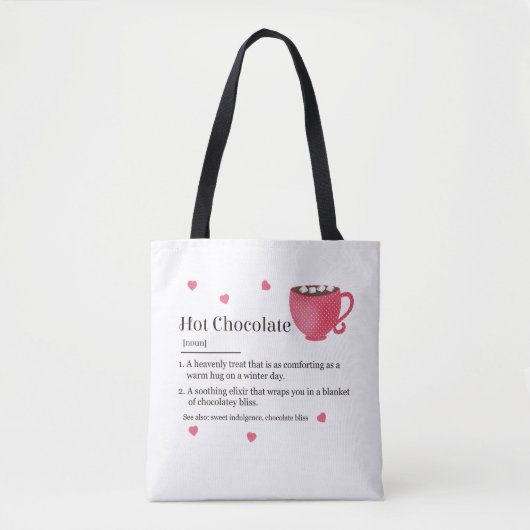 Tote Bag Définition de Chocolat Chaud Tendance (Devant)