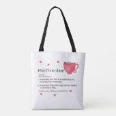 Tote Bag Définition de Chocolat Chaud Tendance (Dos)