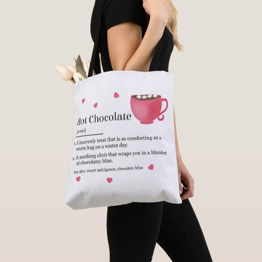 Tote Bag Définition de Chocolat Chaud Tendance (De près)