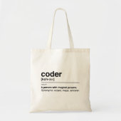 Tote Bag Définition de codeur (Devant)