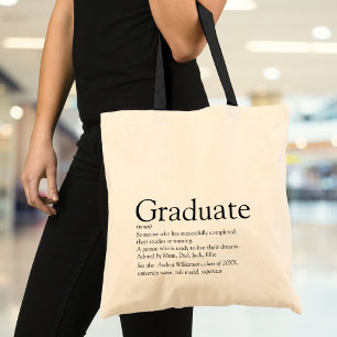 Tote Bag Définition de diplômé personnalisée Moderne