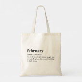 Tote Bag Définition de février Anniversaire (Dos)