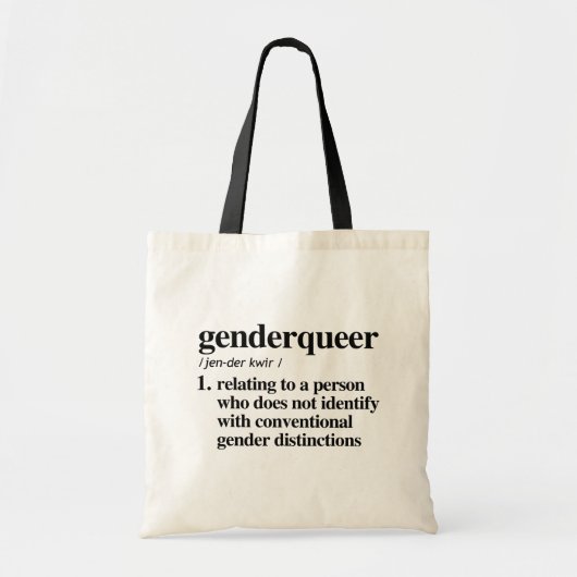 Tote Bag Définition de genre - Termes LGBTQ définis - (Devant)