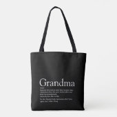 Tote Bag Définition de grand-mère, grand-mère et meilleure  (Dos)