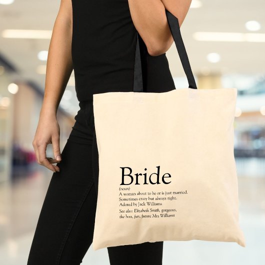 Tote Bag Définition de la mariée, Réception de mariage, Mar