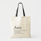 Tote Bag Définition de la meilleure tante du monde (Devant)
