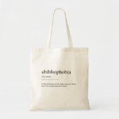Tote Bag Définition de l'anbibliophobie (Devant)