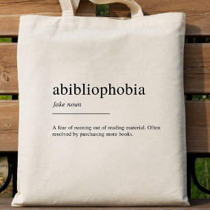 Tote Bag Définition de l'anbibliophobie
