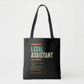 Tote Bag Définition de l'assistant juridique (Devant)