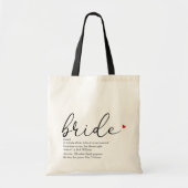 Tote Bag Définition de mariée Baby Shower Mariage (Devant)