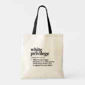 Tote Bag Définition de privilège blanc (Dos)