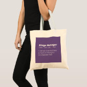 Tote Bag Définition de Stage Manager (Devant (produit))
