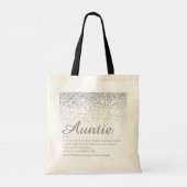 Tote Bag Définition de Tante Glam Silver Glitter Cool (Dos)
