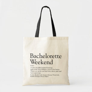 Tote Bag Définition de week-end de célibataire personnalisé