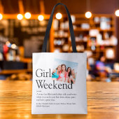 Tote Bag Définition de week-end de filles avec photo person