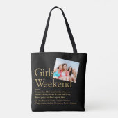 Tote Bag Définition de week-end de filles avec photo person (Dos)