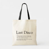 Tote Bag Définition Dernière de la discothèque personnalisé (Dos)