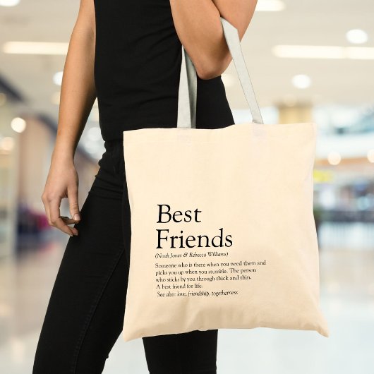 Tote Bag Définition des Meilleurs Amis Moderne