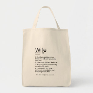 Tote Bag Définition drôle et coeur de la femme
