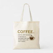 Tote Bag Définition du café – Style dictionnaire drôle (Dos)