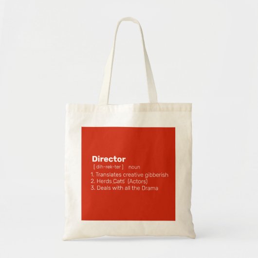 Tote Bag Définition du directeur (Devant)