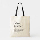 Tote Bag Définition du meilleur enseignant du monde (Dos)