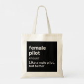 Tote Bag Définition du pilote féminin (Dos)