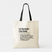 Tote Bag Définition du racisme systémique (Dos)