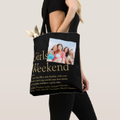 Tote Bag Définition du week-end des filles photo personnali (De près)