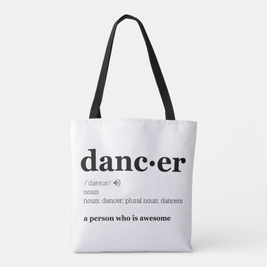 Tote Bag Définition d'un danseur (Dos)