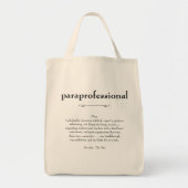 Tote Bag Définition Paraprofessionnel Appréciation Cadeau (Devant)