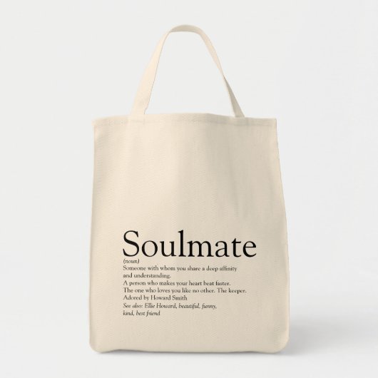 Tote Bag Définition personnalisée de l'âme (Devant)