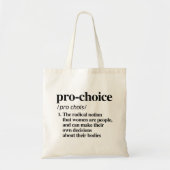 Tote Bag Définition Pro-Choice (Devant)