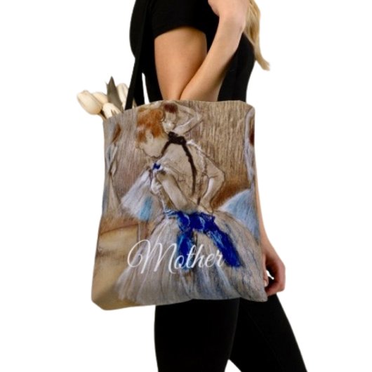 Tote Bag Degas Dancer With Blue Ribbon 